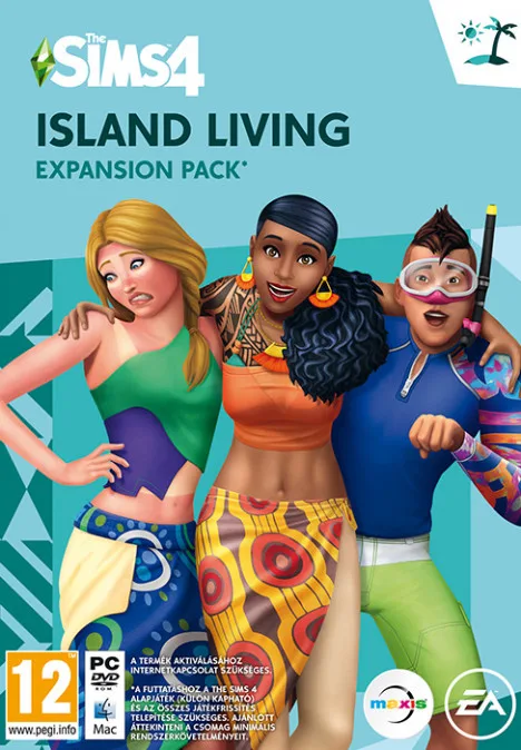 The Sims 4 Island Living kiegészítő Origin letöltőkód trópusi sziget